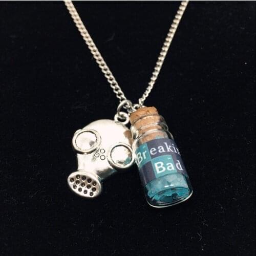 Necklace Jewelry European and American Jewelry Breaking Bad Necklace Explodes Alternative Creative Glass Bottle Pendant Necklace