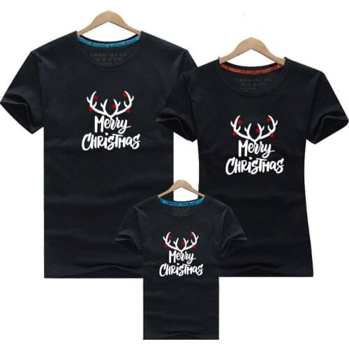 Family T Shirt Christmas Mom and Me Clothes Family Matching Clothes Cartoon Tee Shirt Clothing Kids Dad Mommy Party Lovers Tops
