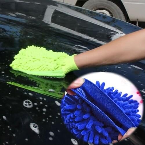 1pc Anti Scratch Microfiber Wash Glove Car Cleaning Sponge Brushes Car Window Washer Brush Supplies Household Cleaning Gloves