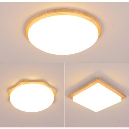 Nordic Solid Wood Bedroom LED Ceiling Lamp Modern Aisle Balcony Ceiling lamps Living Room Ceiling Lighting Fixtures