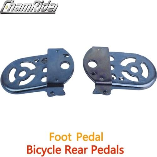 Mountain Road Bike Steel Rear Foot Pedal Folding Pedal Thicker Type Folding Cycling Bike Bicycle Rear Pedals