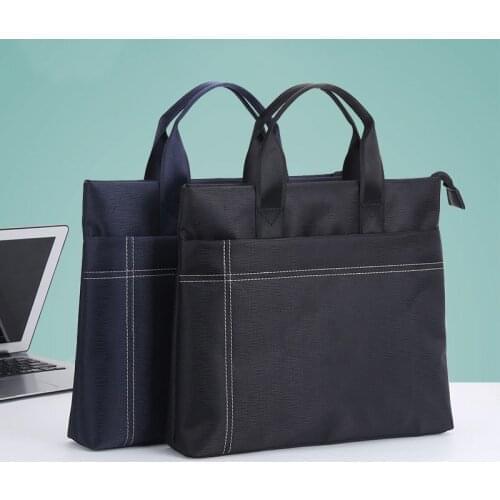 Waterproof Large Capacity Briefcase Portable A4 Documents Bags 14 Inch Laptop Storage Pouchs Office Business Organize Handbag