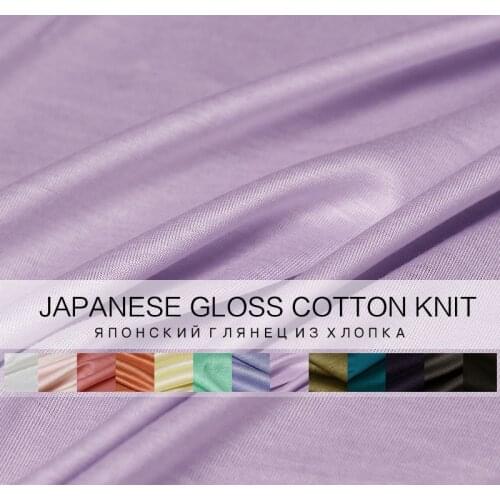 Pearlsilk Japanese Elastic Knitted Cotton Pure Colour 100%Cotton Materials Summer T-Shirt DIY Suit-dress Fabric Freeshipping