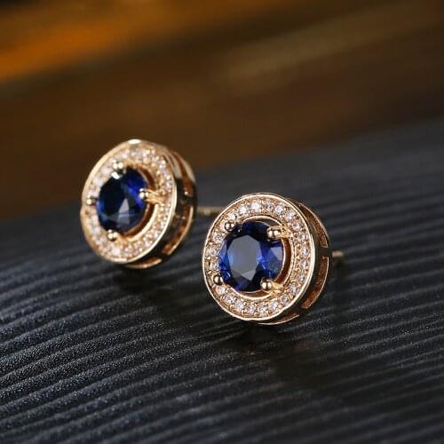 YJGS Luxury AAA Zircon Stud Earrings For Women Romantic Elegant Female Daily Earrings 4 Colors Available Wholesale