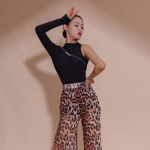 New Latina Dance Clothes For Women Latin Ballroom Pratice Wear Salsa Dance Outfits Black Tango Dance Wear Stage Costume JL1665