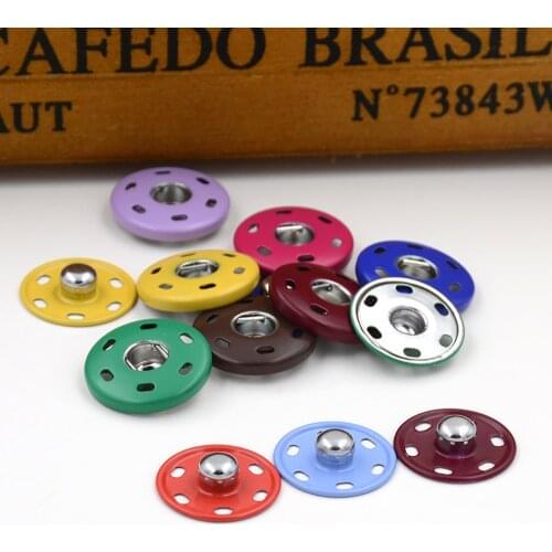 10Pcs Sew-on Snap Buttons Metal Snap Fasteners Button 15mm Sewing Press Buttons for Coats, Jackets, Sweaters, Cardigan, Shawls