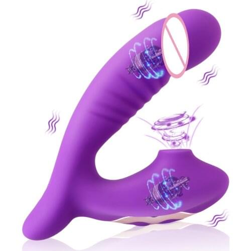 10 Speed Dildo Vibrator Clit Sucker Vibrator Sex Toys for Women G Spot Massager Oral Tongue Sucking Clitoris Vagina Stimulator