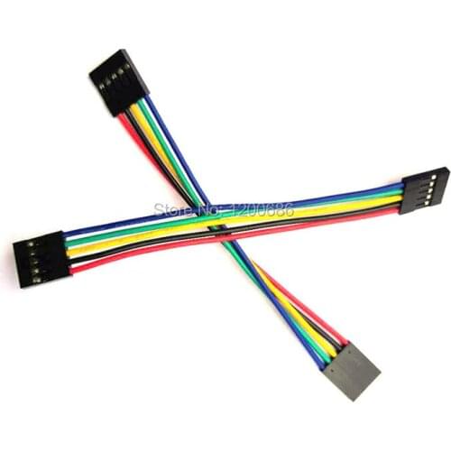 1007 22AWG 10CM 5P 2.54 mm Female to Female Dupont Line Wire jumper DuPont 2.54mm wire cable 5pin pitch 2.54mm