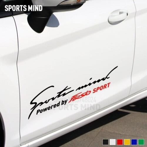 2 Pieces Customization Sports Mind Car Covers Car Sticker Decal Automobiles Car Styling For Ford Fiesta Stickers Car Accessories