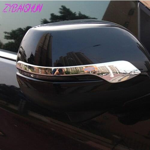 2 pcs.Car Intimate Accessories Styling for Honda CRV CR-V 2012-2016 Rearview Finishing ABS Chrome Mirror Protector Strip