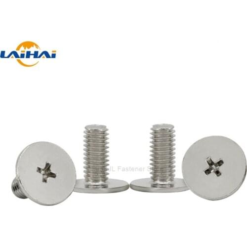 25pcs Phillips Thin Wafer Flat Round Head Screw Bolt M2*2mm Head Dia 7mm for Laptop Notebook Optical Drive Mount DIY Computer G