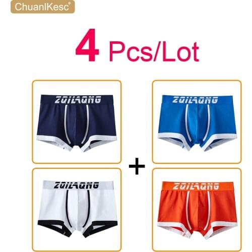 4Pcs Mens Boxer Pants Wide Belt Pure Cotton Underwear Large Size Comfortable Sweat Absorbing Sports Shorts Fashion New Products