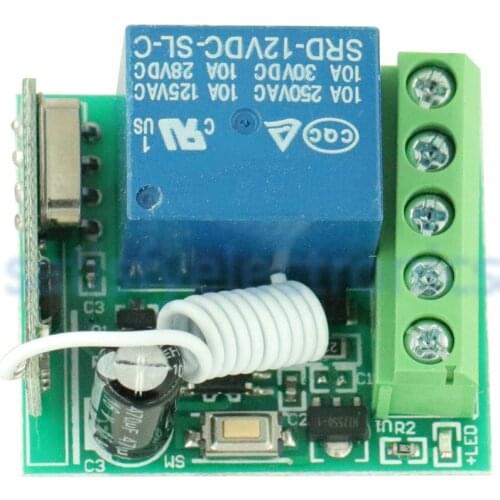 433MHZ DC 12V 10A 1 Channel CH Wireless Relay RF Remote Control Switch Receiver