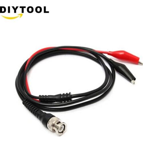 BNC Q9 Male Plug To Dual Alligator Clip Oscilloscope Test Probe Lead Cable Measure Instrument Accessories