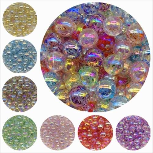 8MM 10MM 12MM ABS Magic Color Acrylic Beads Round Shape Spacer Beads For Jewelry Making DIY Charm Bracelet Necklace