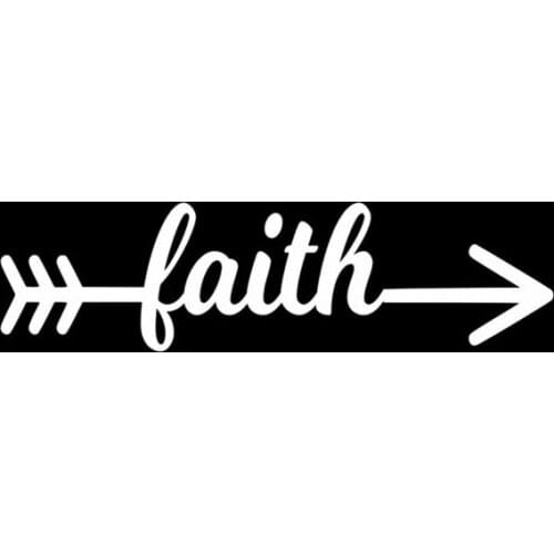 Black/Sliver Faith Arrow Vinyl Decal Creative Car Sticker waterproof decals Car Styling Accessories Window Decor S951