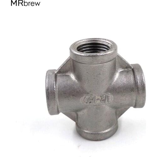 Cross - 1/2"BSP New Stainless Steel 304 , Homebrew Hardware, Pump fitting Set