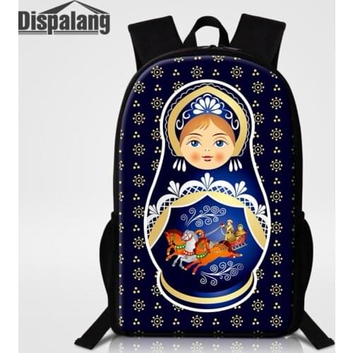 Dispalang Women Backpack Russian Matryoshka Doll Printing School Bags For Girls Womens Backpacks For School Bagpack Backpacking