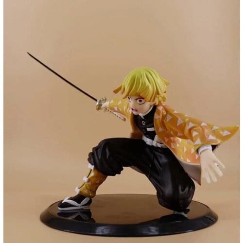 15cm Demon Slayer Kimetsu no Yaiba Agatsuma Zenitsu Action Figure PVC Collection Model toys for christmas gift