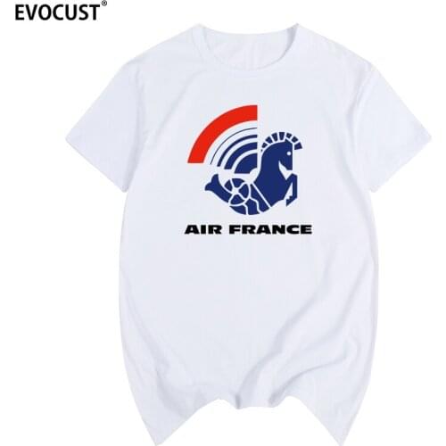 Air France Vintage Logo T-shirt Cotton Men T shirt New Women Summer Comfortable Tee