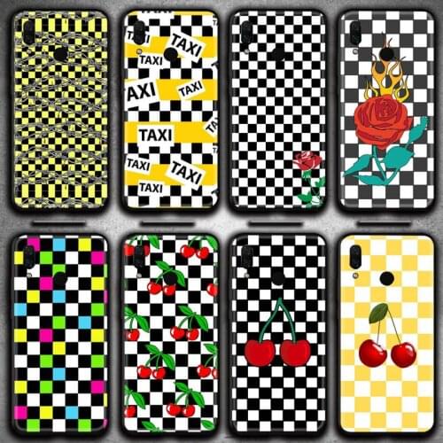 Checkerboard Plaid Checked Checker Phone Case Huawei Y6P Y8S Y8P Y5II Y5 Y6 2019 P Smart Prime Pro