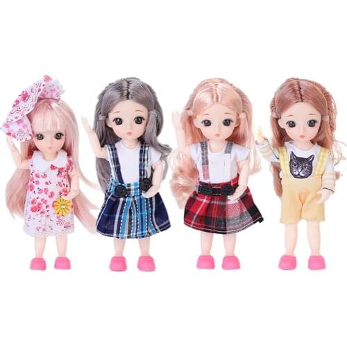 Lovely Synthetic Mohair BJD Blyth Doll With Wig Vivid Makeup Dolls With Long Pony Movable Joints Girls Doll Accessories