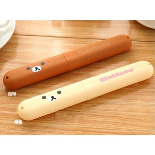 2pcs/lot Cute Toothbrush Box Bathroom Protect Toothbrush Case Holder Camping Portable Cover Travel Hiking Storage Box JE 0648