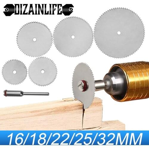 Mini Wood Cutting Disc Stainless Steel Circular Saw Blade Plastic Cutting Disk with Mandrel for Dremel Rotary Tool Accessories