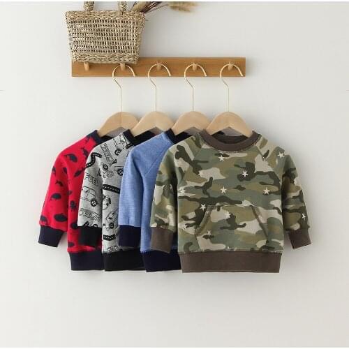 100% Cotton Fashion Toddler Sweater Infant T Shirt Tee Newborn Baby Boy Clothes Outerwear Baby Hoodies Boys Tops Sweatshirts