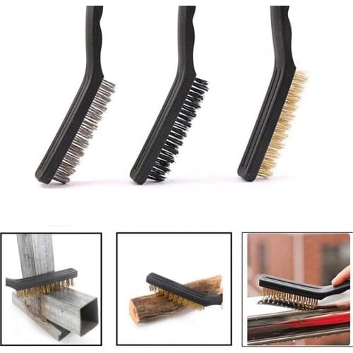 9Pcs Wire Brush Set Mini Wire Cleaning Brush Curved Scratch Brush for Rust