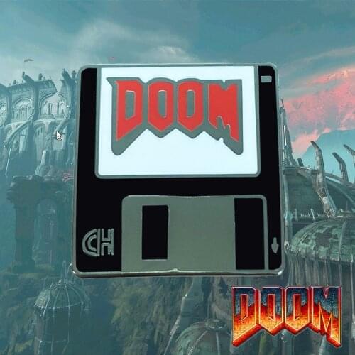 New Fashion Game Doom Eternal Brooch Pins Enamel Metal Badges Lapel Pin Brooches Jackets Jeans Fashion Jewelry Accessories