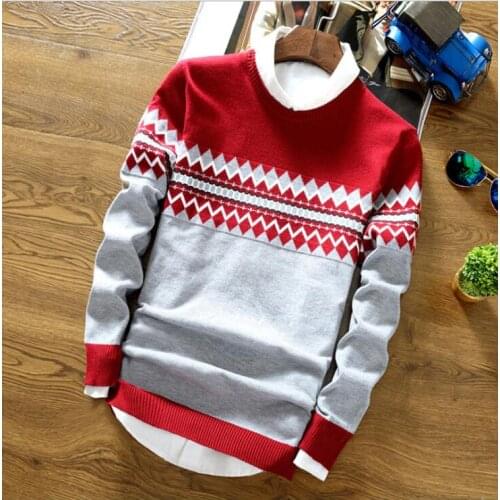 2020 New Autumn Fashion Brand Casual Sweater O-Neck Slim Fit Knitting Mens Sweaters And Pullovers Men Pullover Men XXL