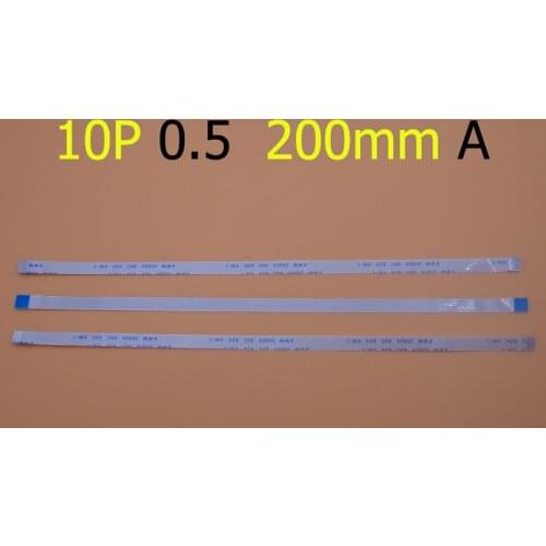 2pcs New 10pin FFC FPC flat flexible cable 0.5mm pitch 10 pin Forward Length 200mm 10p Width 5.5mm Ribbon Flex Cable