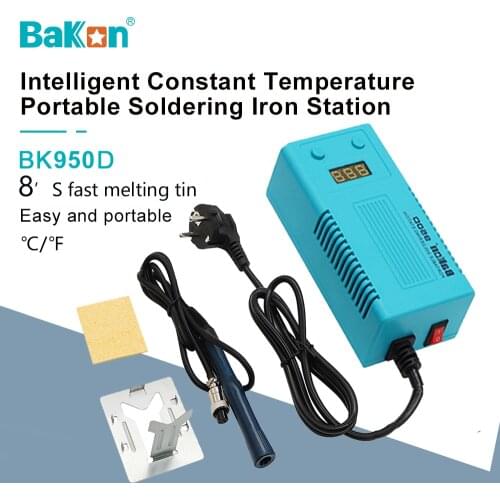 Bakon BK950D Portable Welding Iron Rework Tools Mini Soldering Station Digital with T12 Tips