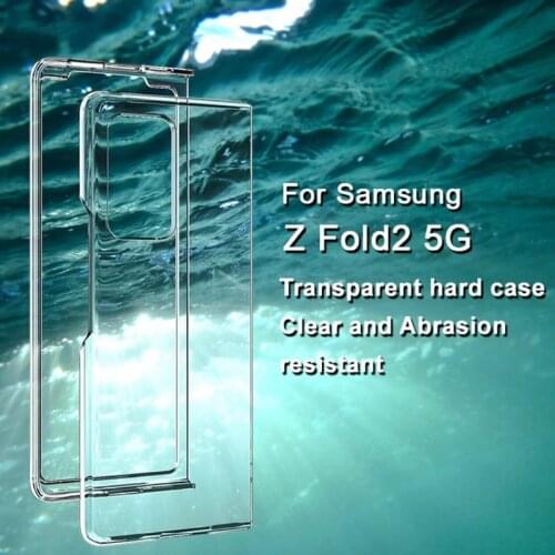 Transparent Phone Case For Galaxy Z Fold 2 5G Front & Back Protective Cover Hard PC Clear Bumper Shell on Z Fold2 Accessories