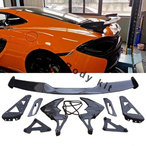Real Carbon Fiber Rear Trunk Wing Spoiler For McLaren 540C 570S 570GT Car Body Modification Kit 2015 Up
