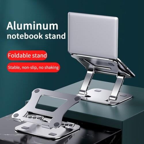 Aluminum Alloy Adjustable Laptop Stand Folding Portable For Notebook MacBook Computer Bracket Lifting Cooling Holder Non-slip
