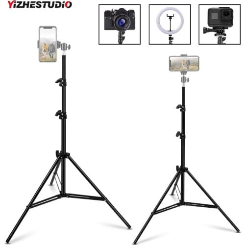 1.1m/1.6m Heigth Aluminum Tripod with 1/4 Screw for Gopro Xiaomi Huawei Phone Live Photography Selfie Stand for Vlog