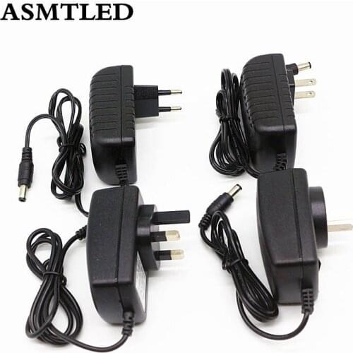 EU/US/UK/AU Plug 110V 220V to 12V Plastic Shell Power Supply 1A 2A 3A 4A 5A 6A 7A 8A 10A 12.5A LED Strip Lighting Transformers