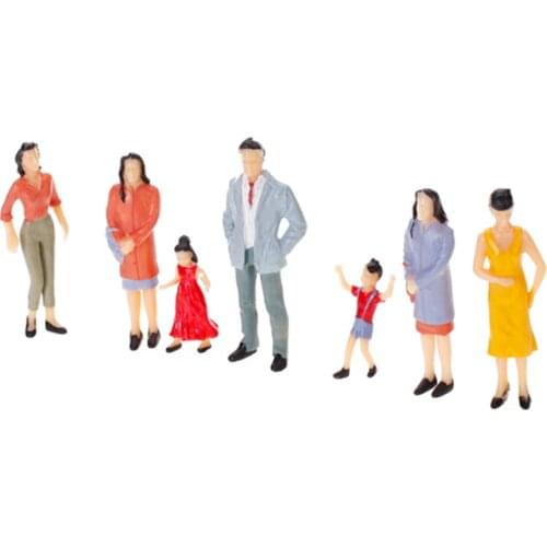 Mixed 20 Pieces Painted Model Train Passengers People Figures Train Accs 1/25