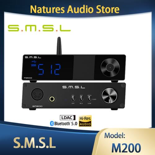 SMSL M200 AK4497EQ HIFI DAC Bluetooth 5.0 Support 32Bit/768KHz DSD512 Decoder with Remote Control