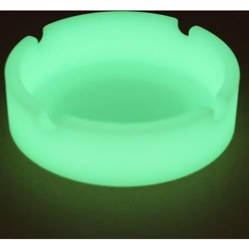 Luminous Silicone Ashtray Premium High Temperature Heat Resistant Anti-fall Round Ashtray For Smoking Cigarette Accessories