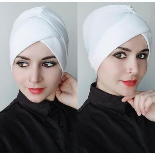 Women Hijab Cross Bone Ecru