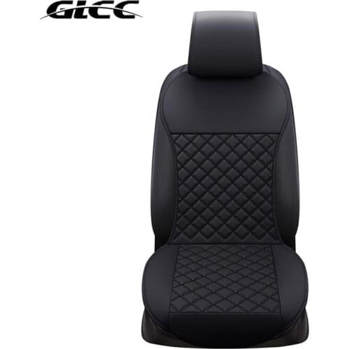 GLCC 1Pcs Car Seat Cover Cushion Universal Front Seat Non-Slip Protector Breathable Auto Interior Accessories Leather Cushion