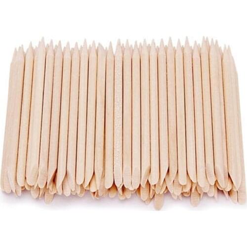 11.5cm 100pcs/bag 2-Way Use Wood Swab,Nail Art Cuticle Pusher Remover Pedicure , Manicure Tool Wooden Stick#TR09