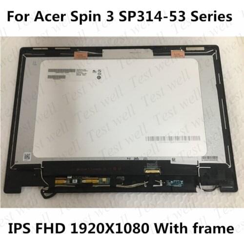 14'' LCD Touch Screen Digitizer Assembly for Acer Spin 3 SP314-53 SP314-53GN-52F4 SP314-53GN-52GR SP314-53GN-71NS SP314-53N-376N