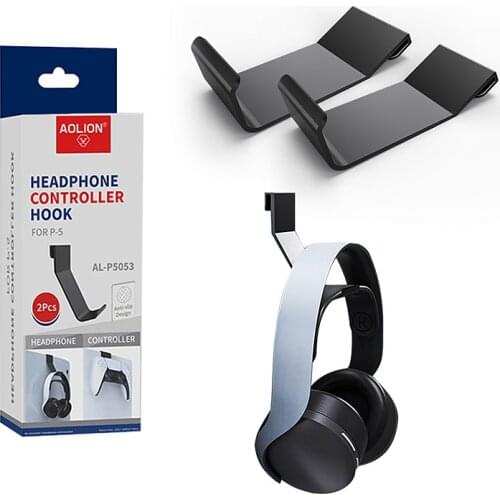 2 in 1 For PS5 Host Earphone Hook Hanging Headset Bracket Headset Storage Rack Rack for Playstation 5 Accessories