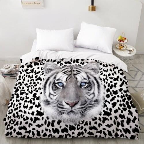 3D Duvet cover Quilt/Blanket/Comfortable Case Luxury Bedding 135 140x200 150x200 220x240 200x220 for Home animal white