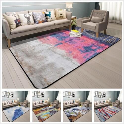 Abstract Art Rugs And Carpets For Home Living Room Colorful Rugs For Bedroom Anti-Slip Coffee Table Floor Mat Cloakroom Carpet