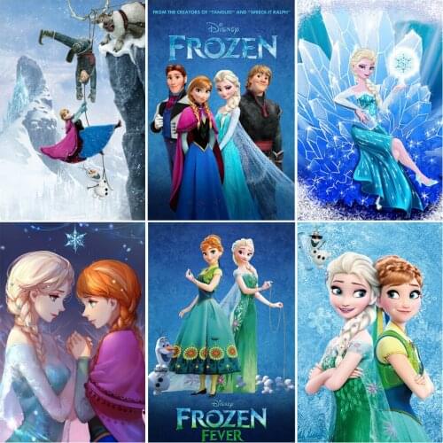 Disney Movie Frozen Anime 5D Diamond Mosaic Diamond Painting Diamond Mosaic DIY Full Diamond Embroidery Living Room Home Decor